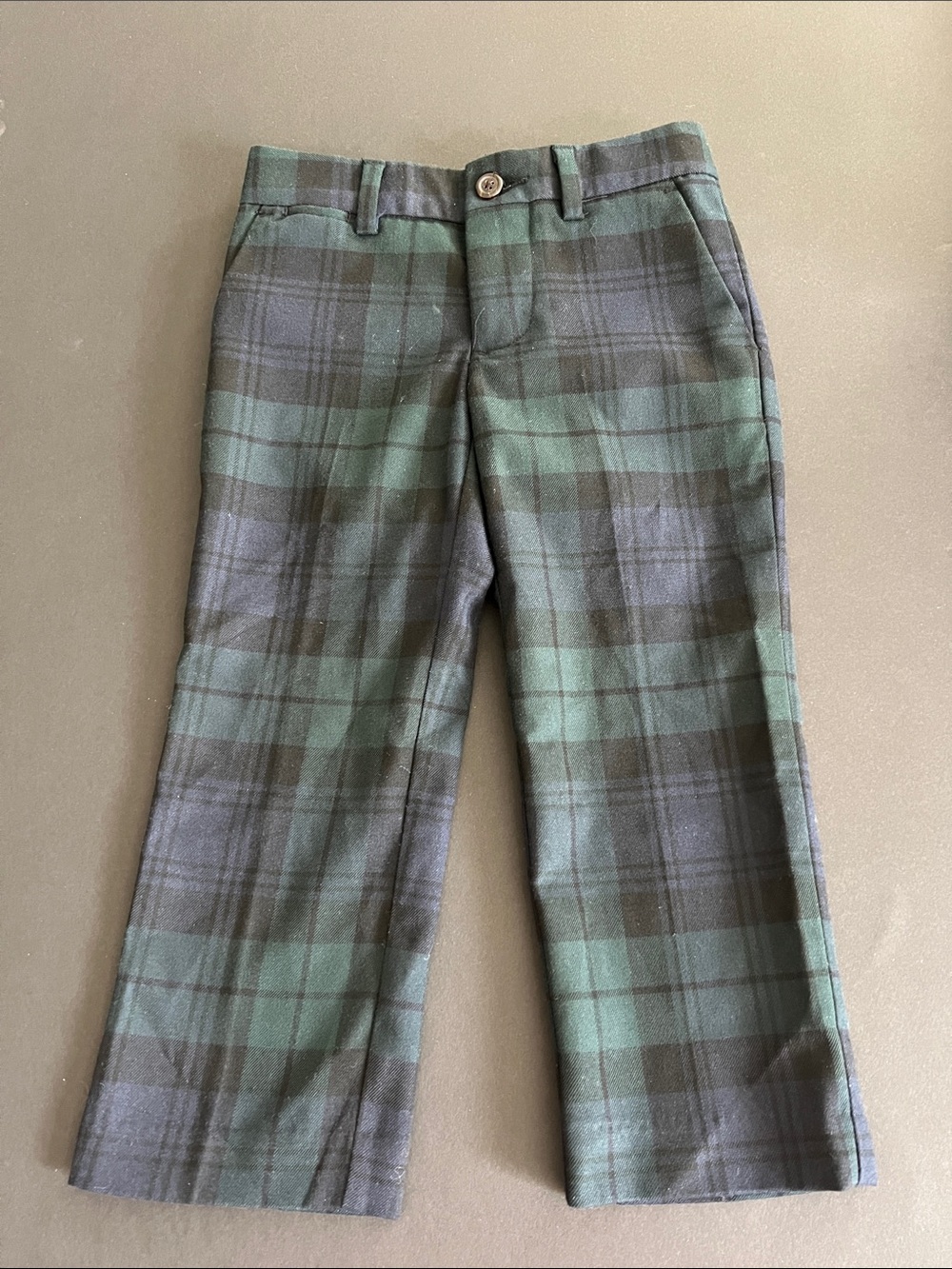 Ralph Lauren Green and Black Plaid Kids Pants NWT